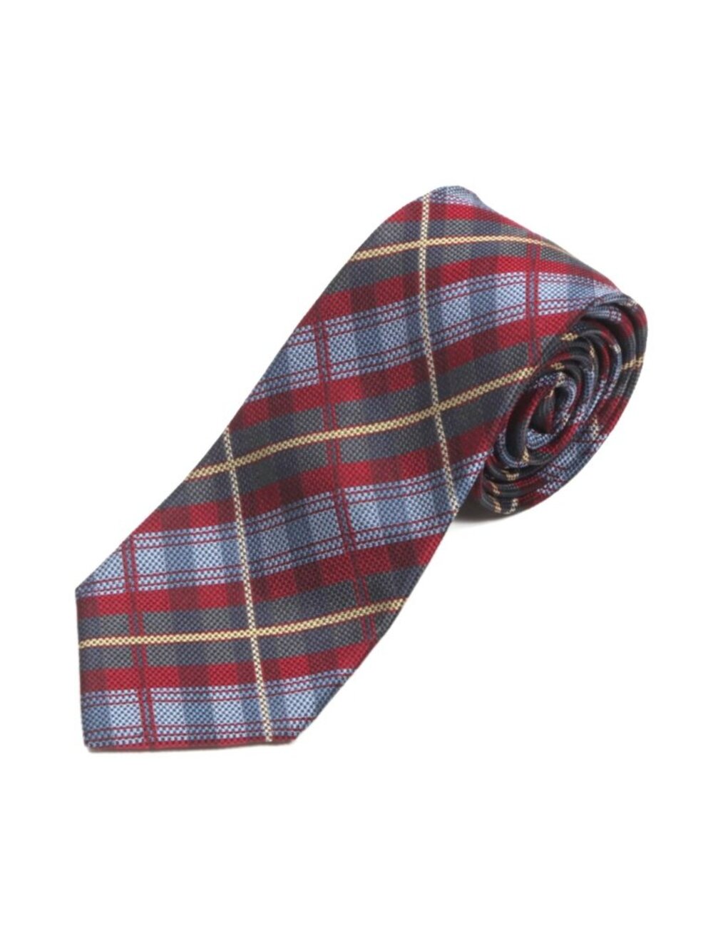 VINEYARD VINES Plaid Blue Red Yellow Preppy Woven Men's Silk Neck Tie